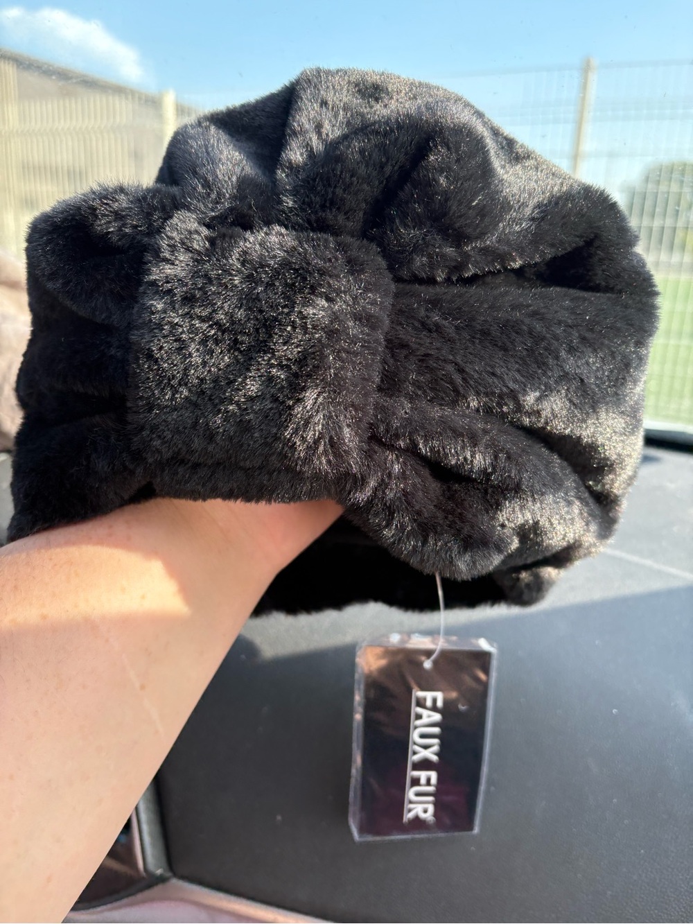 Faux Fur Black Headband - Stylish Winter Accessory Wendy Williams